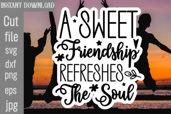 A Sweet Friendship Graphic for Crafts and Web Design