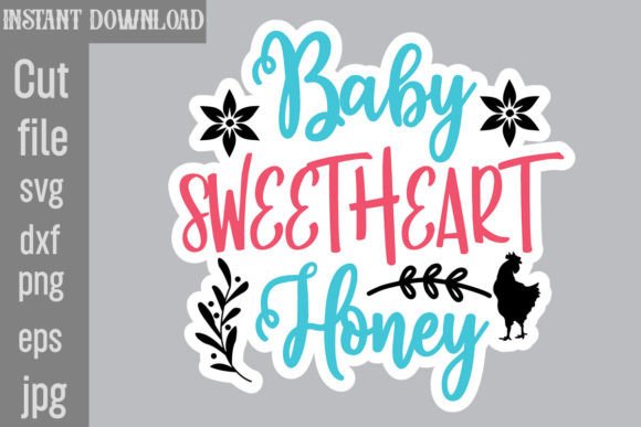Baby Sweetheart Honey SVG Stickers for Crafts and Graphics