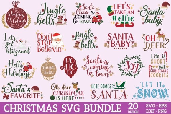 Funny Christmas PNG Bundle for Graphics and Crafts