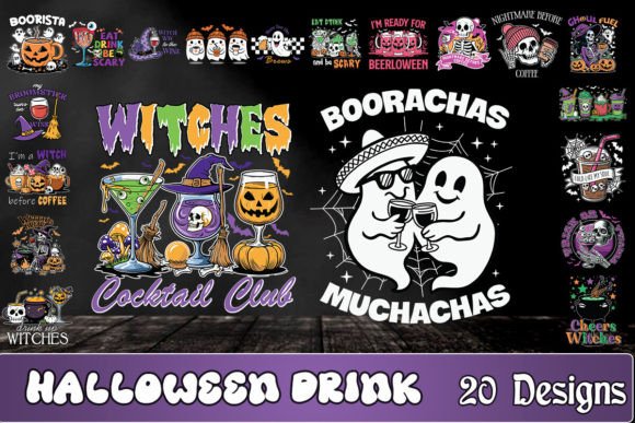 Halloween Drinks SVG Bundle for Crafts and Graphics