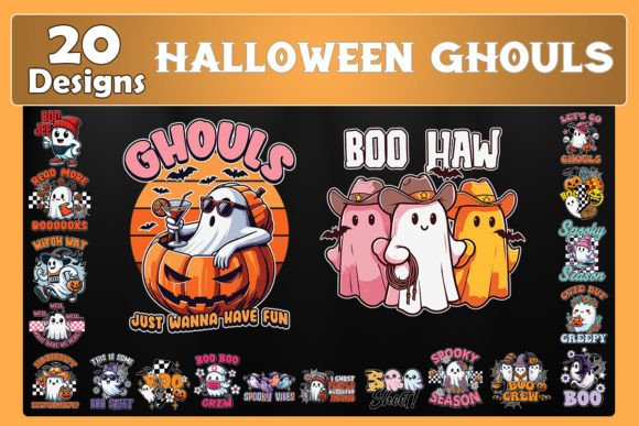 Halloween Ghouls SVG Bundle for Crafts and Graphics