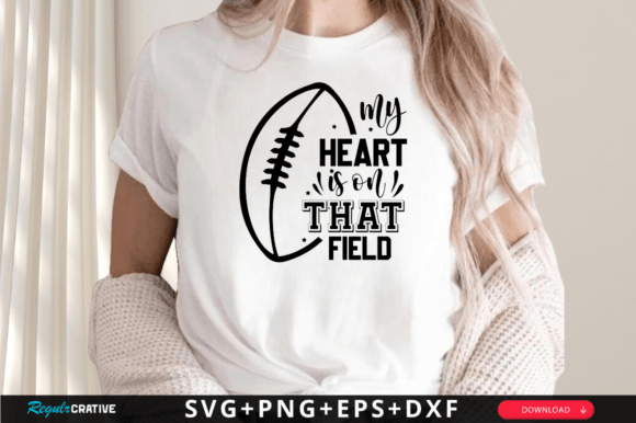My Heart is on That Field SVG Design for Crafts and Graphics