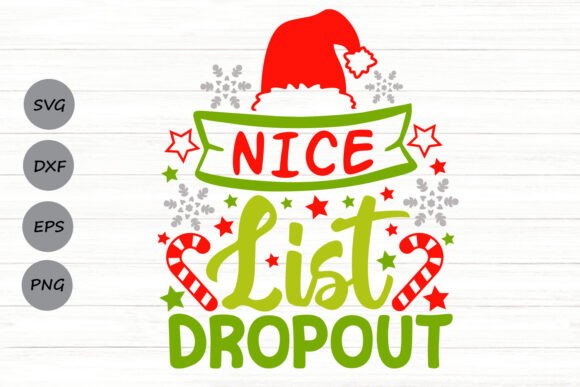 Nice List Dropout Svg for Crafts and Graphics