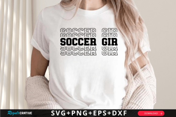Soccer Gir Svg Design for Crafts and Graphics