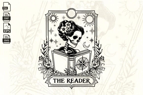 The Reader Tarot Card SVG for Graphics and Crafts