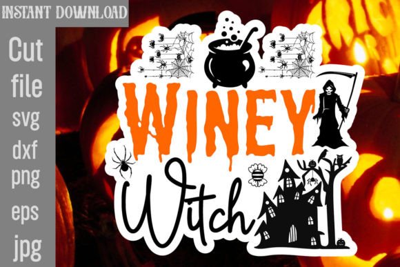 Winey Witch SVG Cut File for Crafts and Graphics